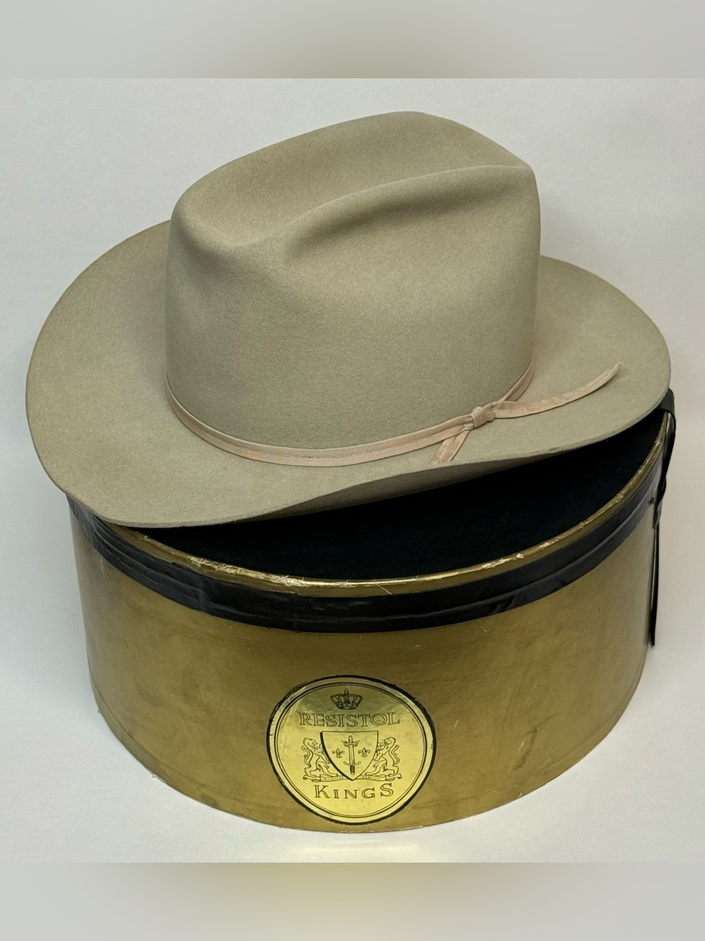 Vintage 1960s Resistol Kings XDoubleX Western Hat  7 3/8 Original HatBox & Tag